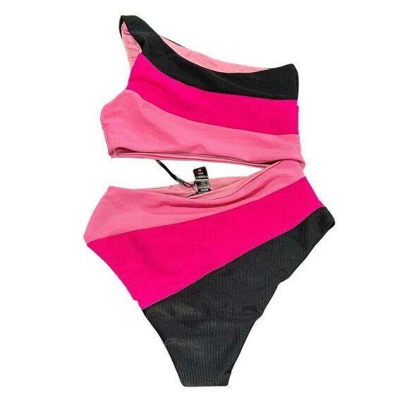 New Beach Riot Joyce Colorblock One Piece Cutout Swimsuit S - Picture 4 of 7
